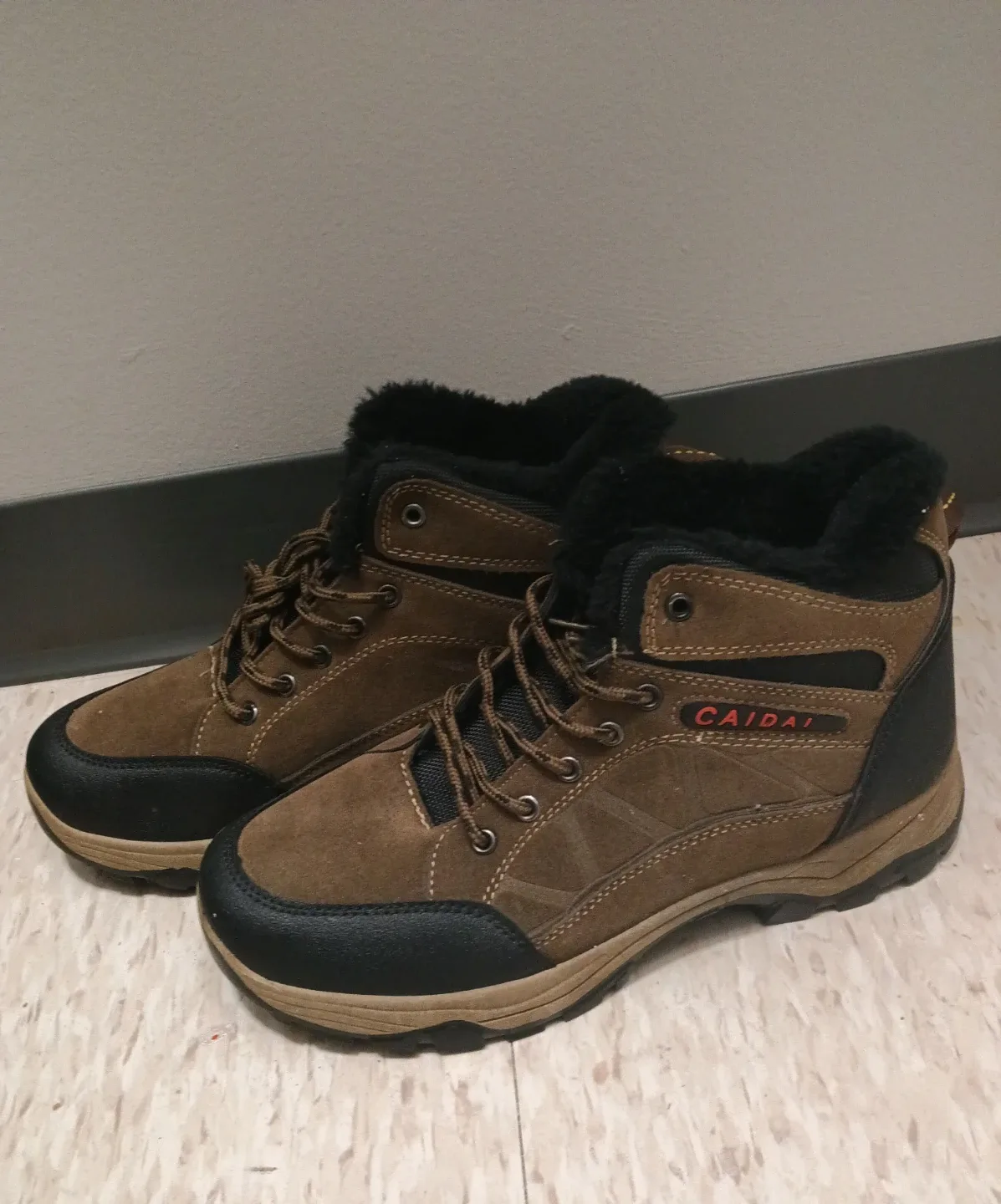 CAIDAI Brown Winter Boots