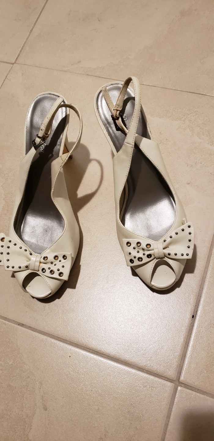 Off White Heels - Size 9