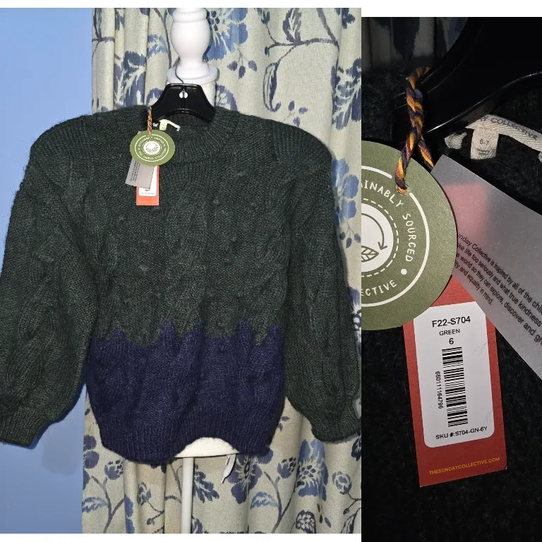 Noys sweater..The Sunday Collective Green ..Size 6