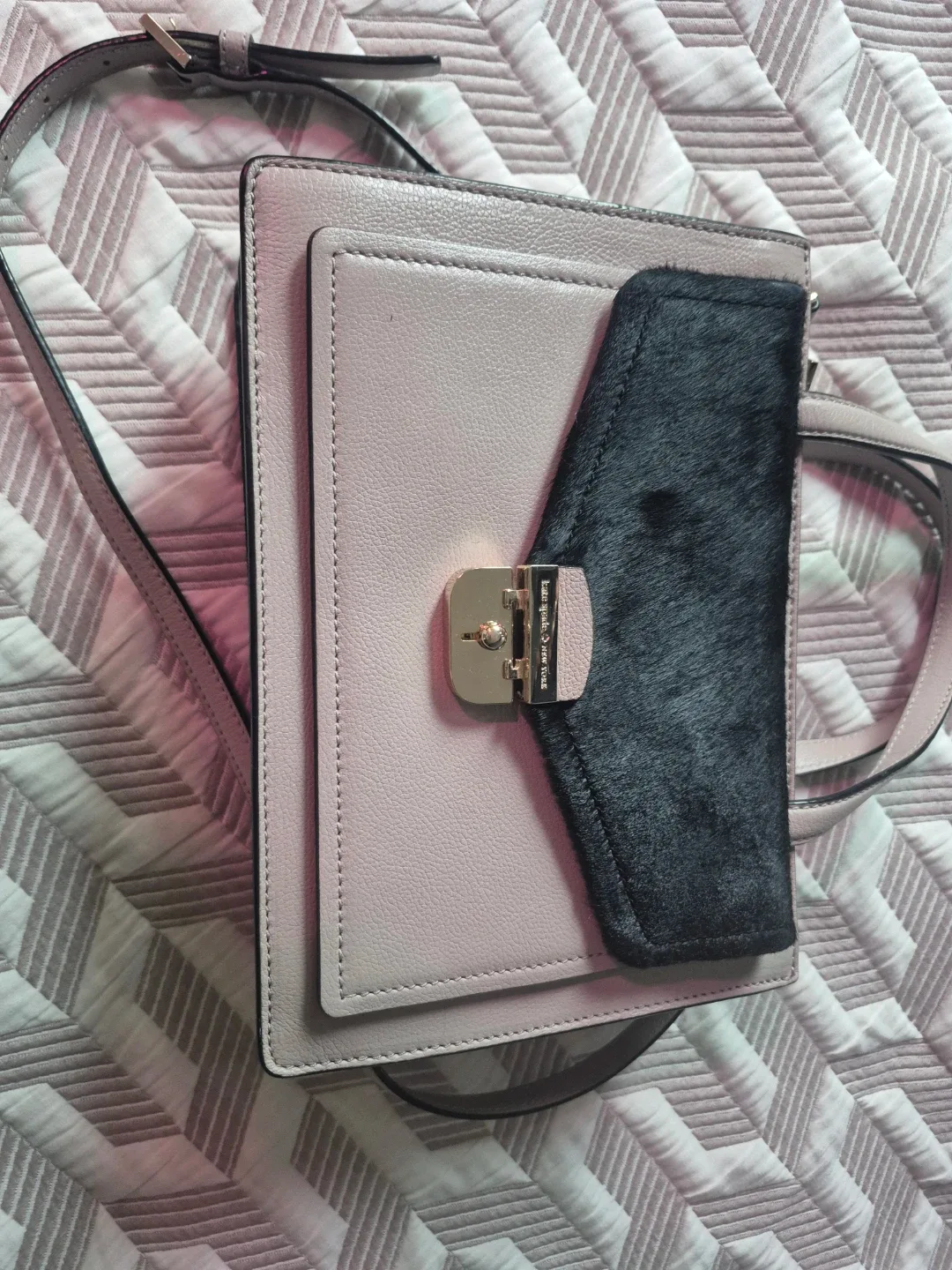 Kate Spade Satchel Bag - Light Pink & Black
