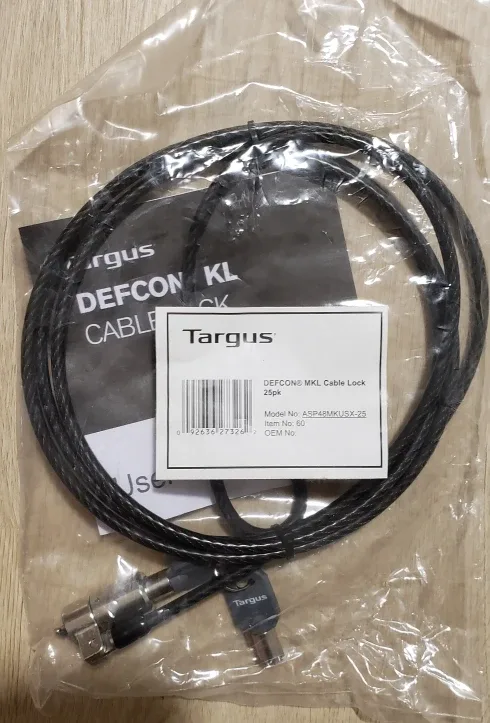 Targus DEFCON® MKL Cable Lock New