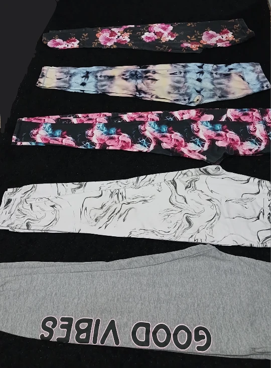 Bundle of 5 pants and leggings - assorted styles and sizes