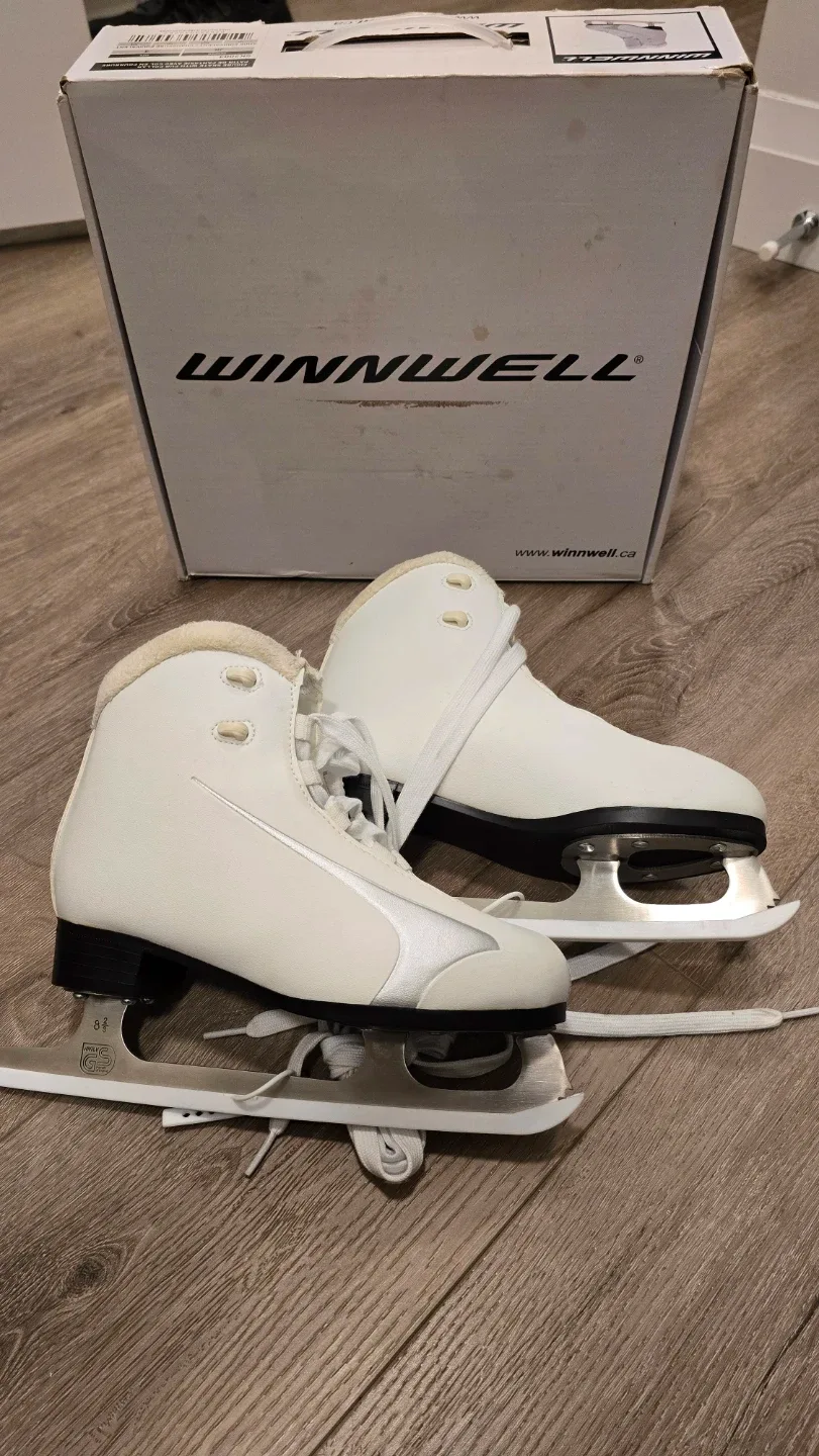 Winnwell Figure Skates - Size 3 (22.6 cm)- White image indicator(2)