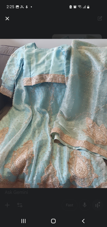 Light Blue Lehenga Choli Set - photo 3