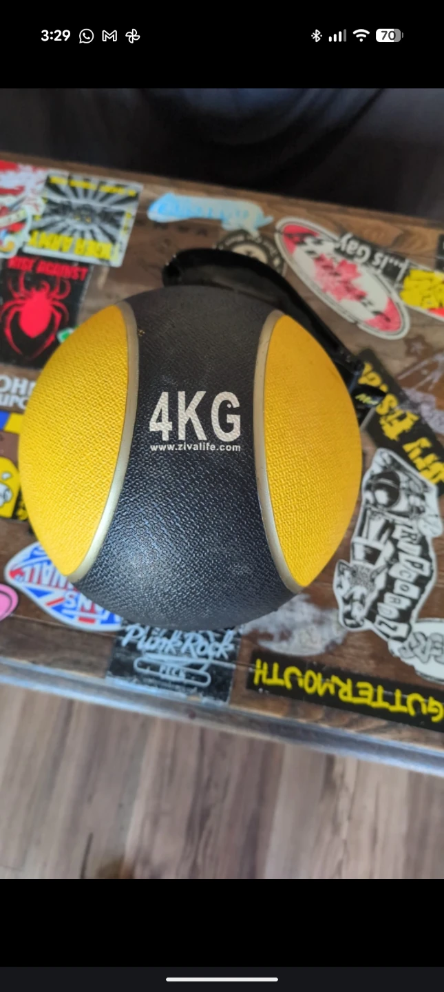 ZivaLife 4KG Medicine Ball - Yellow & Black