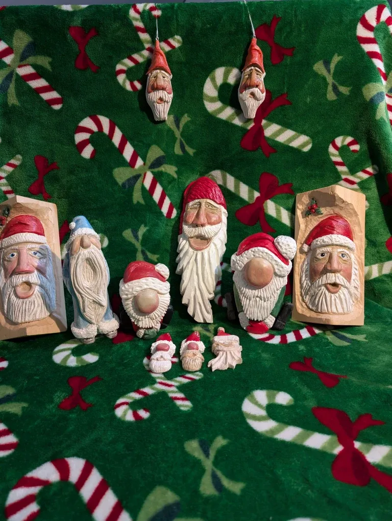 Hand Carved santas