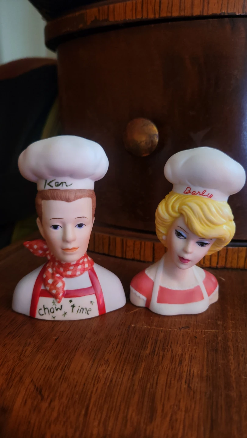 Enesco Barbie & Ken Salt & Pepper Shakers