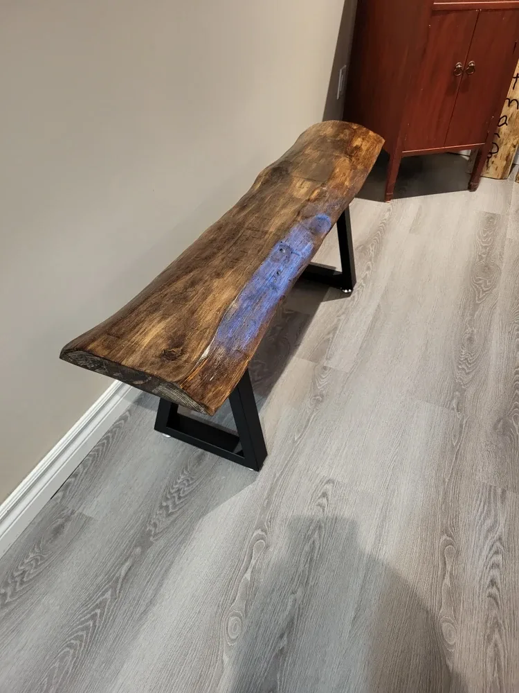 Live Edge Wood Bench 3 - 4 Feet Long