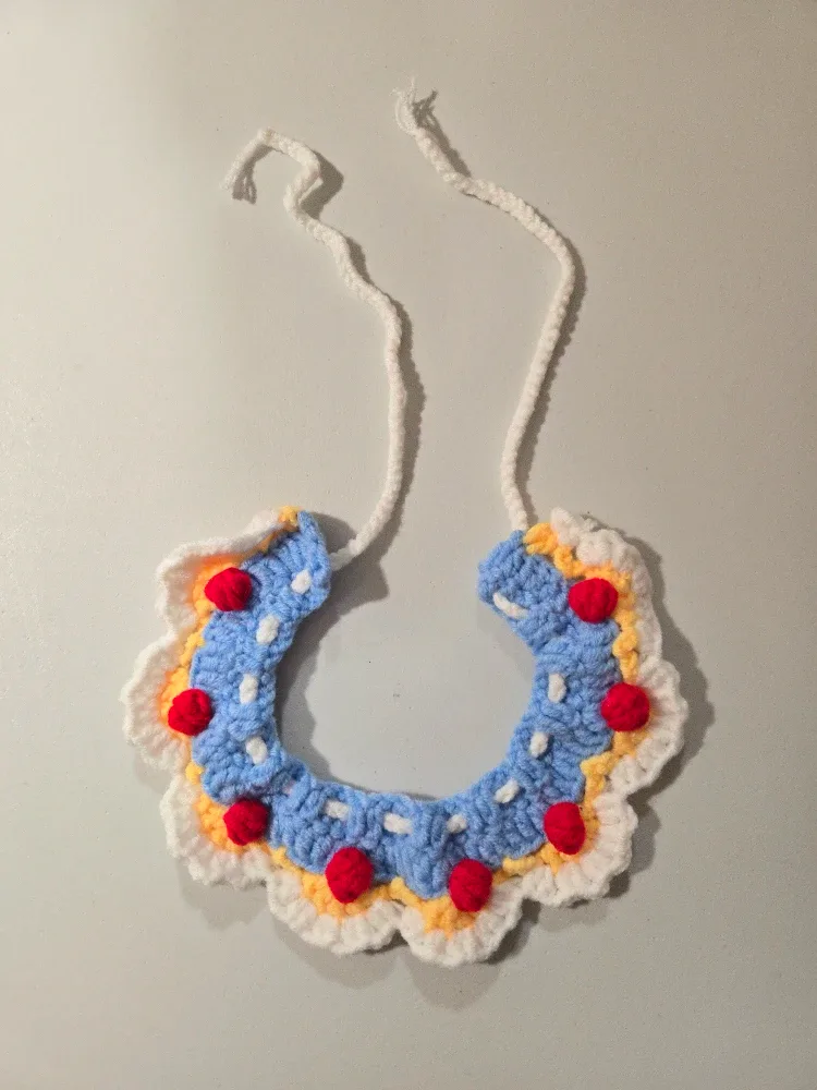 Handmade Adjustable Crochet Pet Collar, Christmas gift #Cleanout image indicator(2)