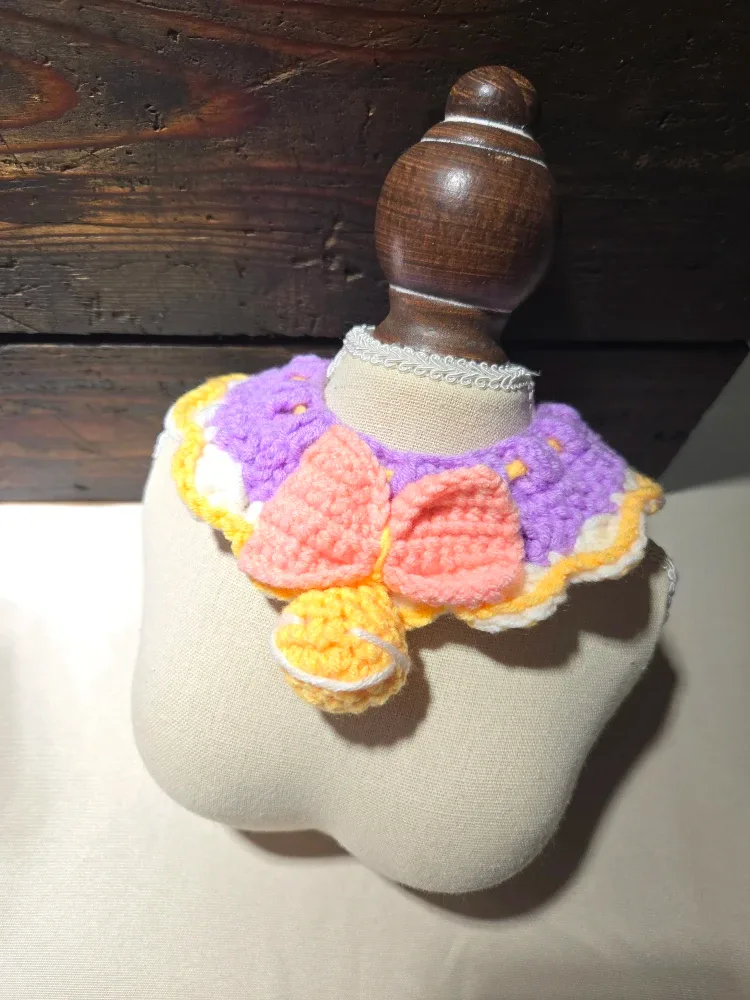 Handmade Adjustable Crochet Pet Collar, Christmas gift #Cleanout image indicator(5)
