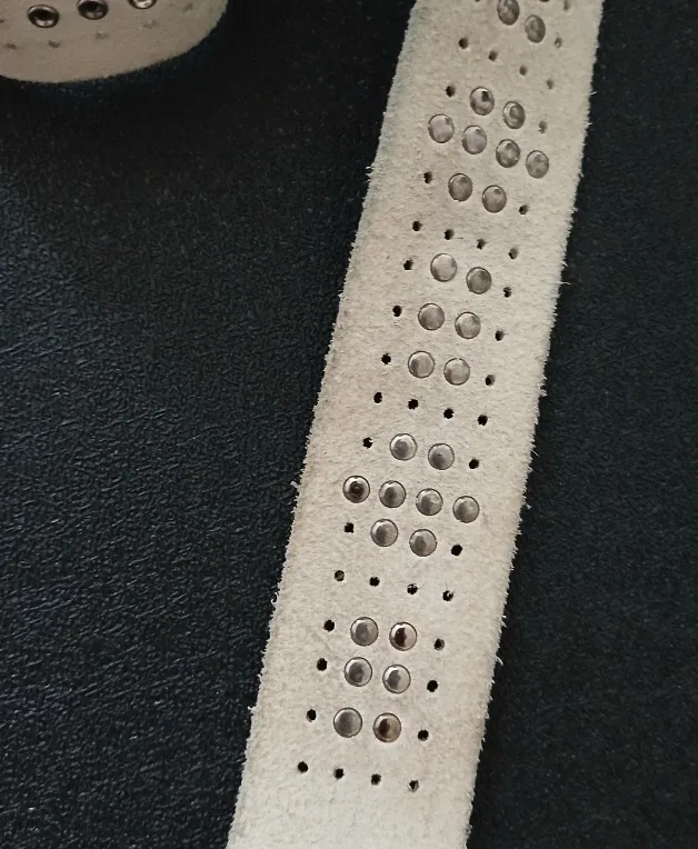 Buffalo Leather Belt with Floral Buckle image indicator(2)