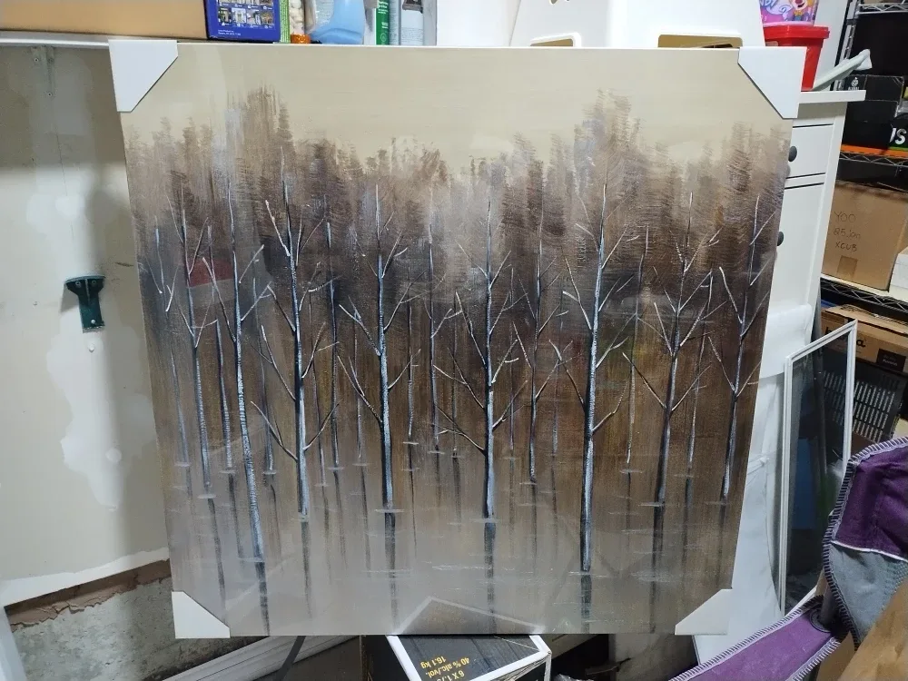 Replica Panton Chair  & Abstract Trees Canvas image indicator(3)