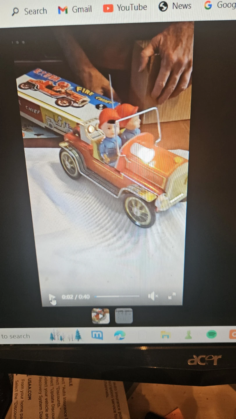 Vintage Fire Chief Car Toy
