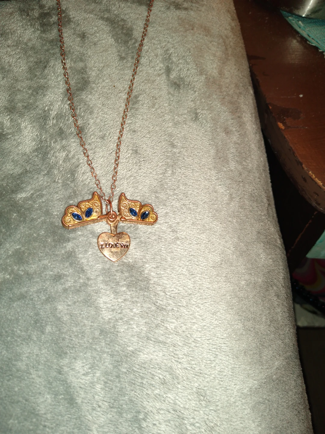 Cute butterfly locket and chain