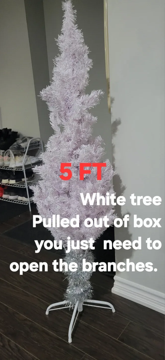 5FT WHITE CHRISTMAS TREE