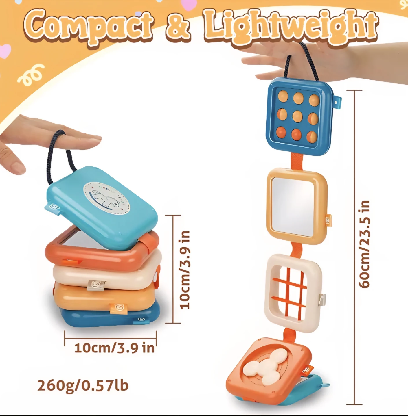 Travel Toys, Activity Cube Foldable Learning Toys Toddlers - photo 2