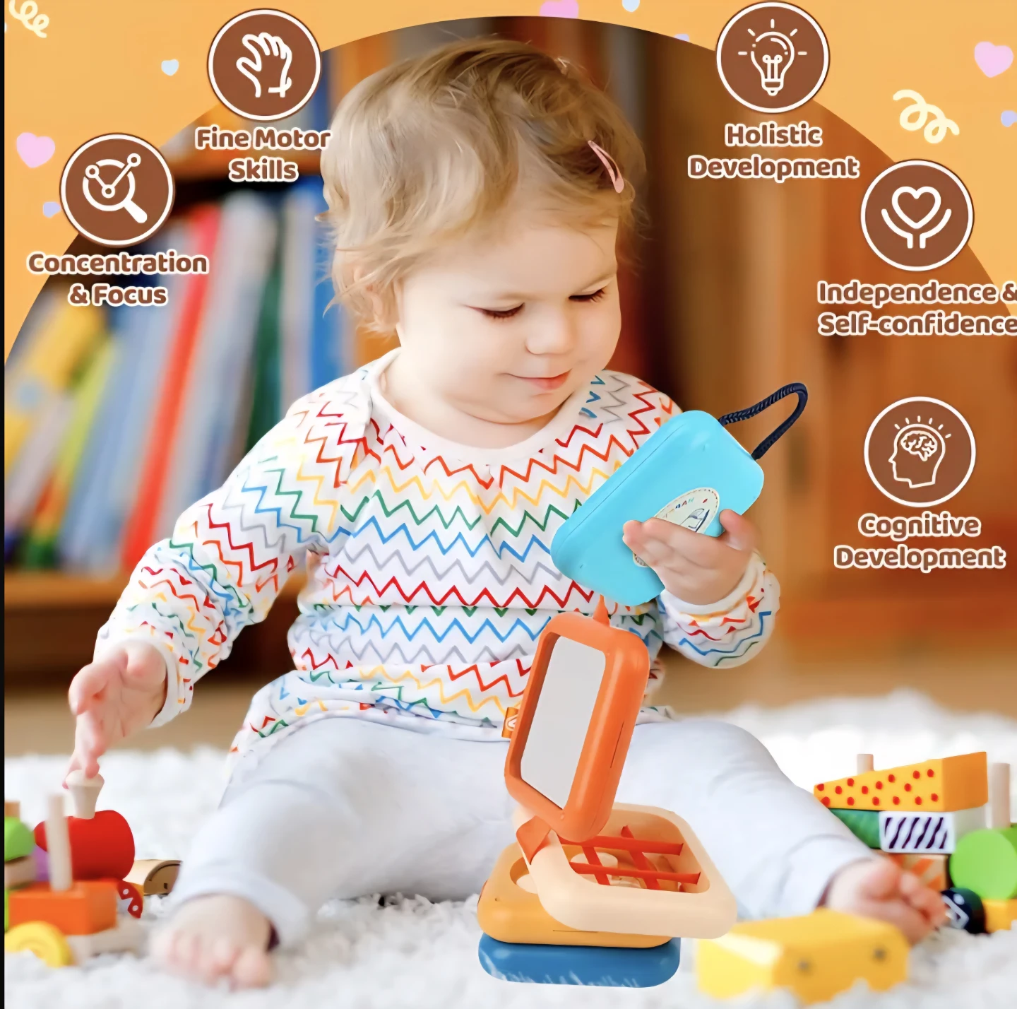 Travel Toys, Activity Cube Foldable Learning Toys Toddlers - photo 5