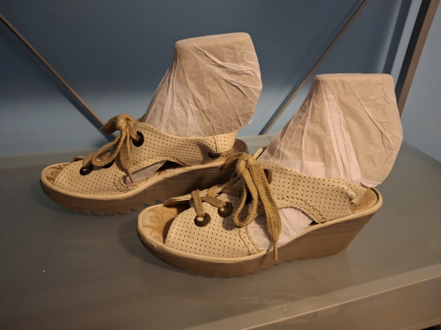 Fly London Lace-Up Wedge Sandals - photo 2