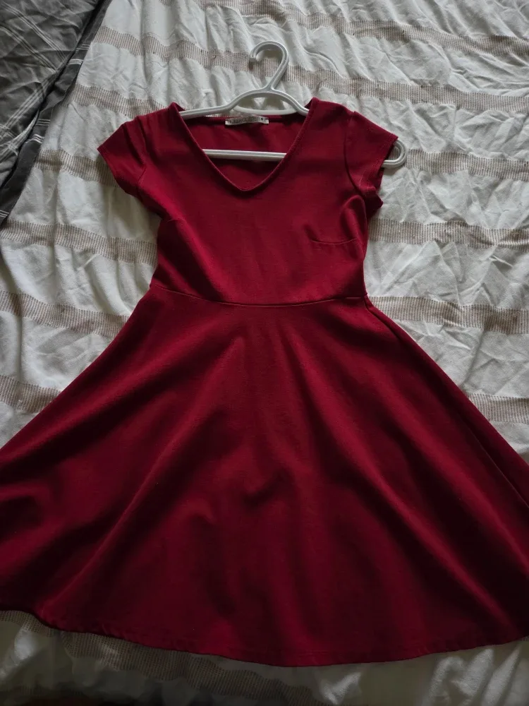 Red Fit and Flare Dress Size Small #Cleanout