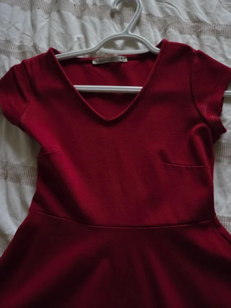 Red Fit and Flare Dress Size Small #Cleanout image indicator(2)