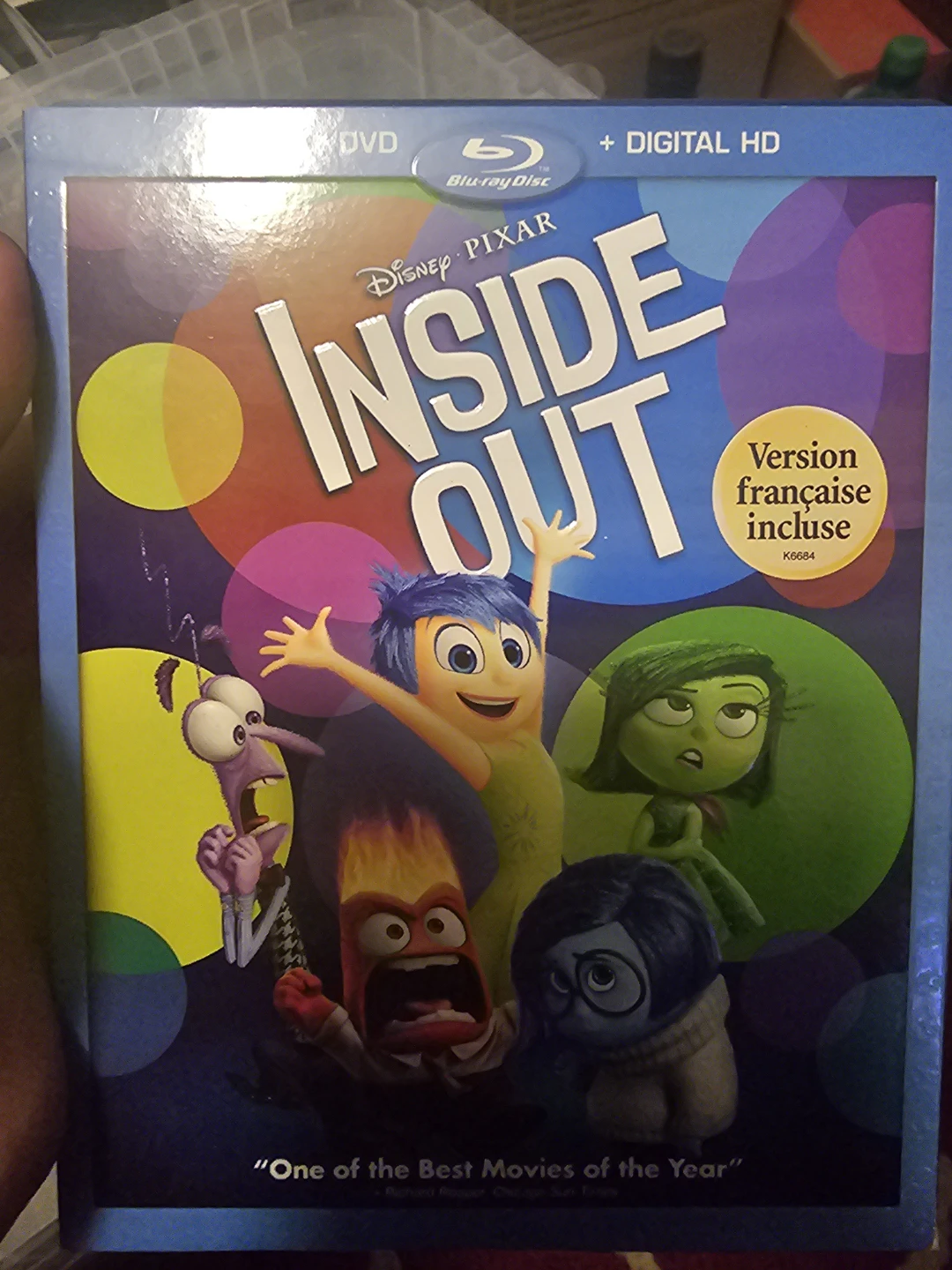 Disney Pixar Inside Out Blu-ray DVD + Digital HD