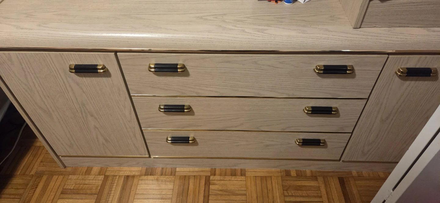 Wooden Dresser with Gold Trim - photo 2