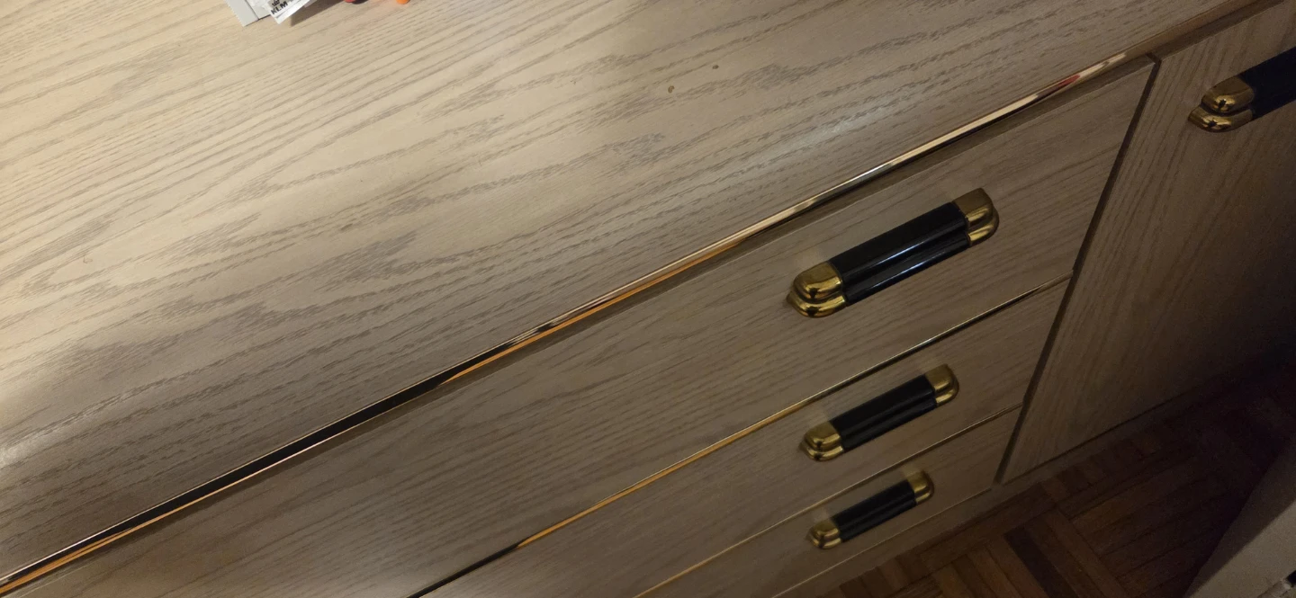 Wooden Dresser with Gold Trim - photo 4