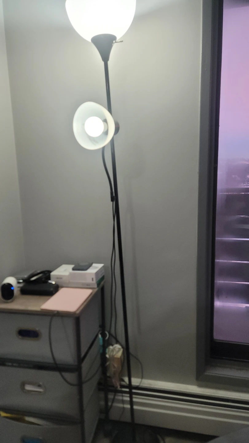 Black Floor Lamp with Two Lights - photo 2