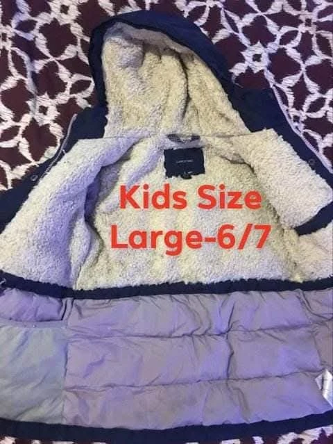 #Cleanout Kids Size L (6/7) Navy Blue Winter Coat - photo 2