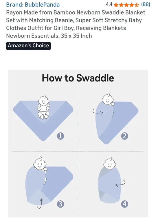 Bubble Panda Newborn Swaddle Blanket Set - NEW image indicator(4)