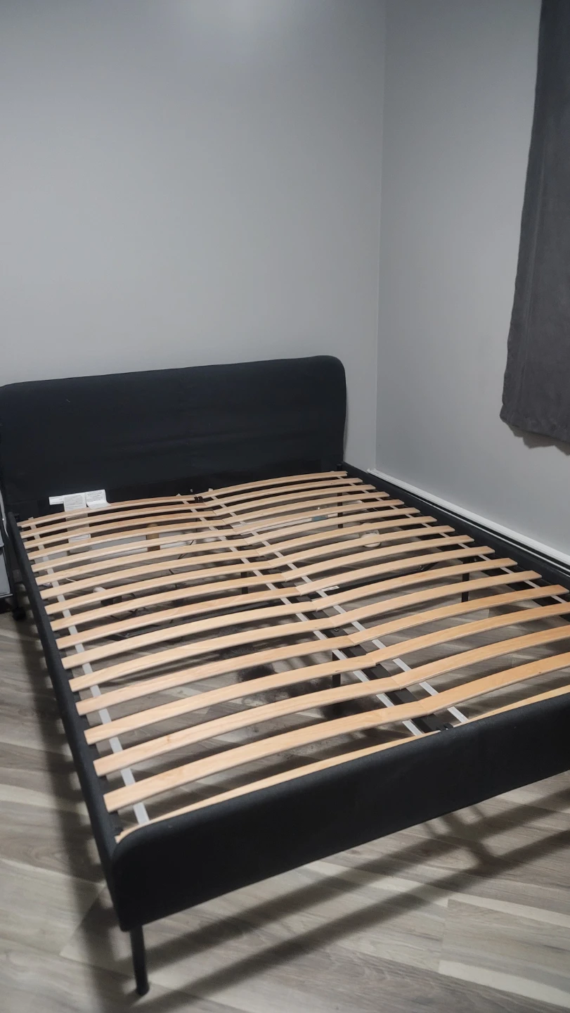 IKEA SLATTUM Queen Bed Frame - Dark Gray - photo 2