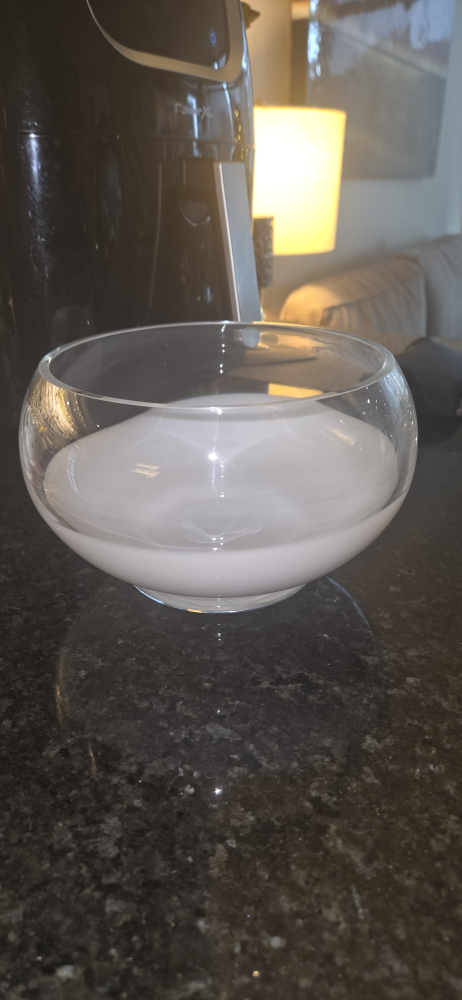 Umbra Clear and White Glass Bowl