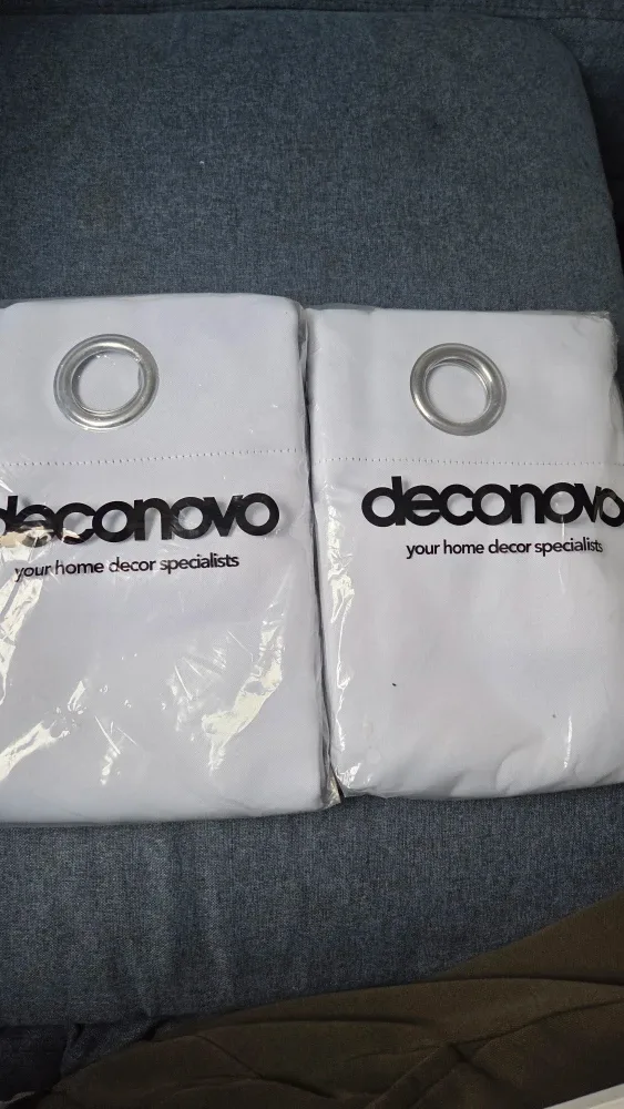 New Deconovo Star White Curtains 52x63 inch