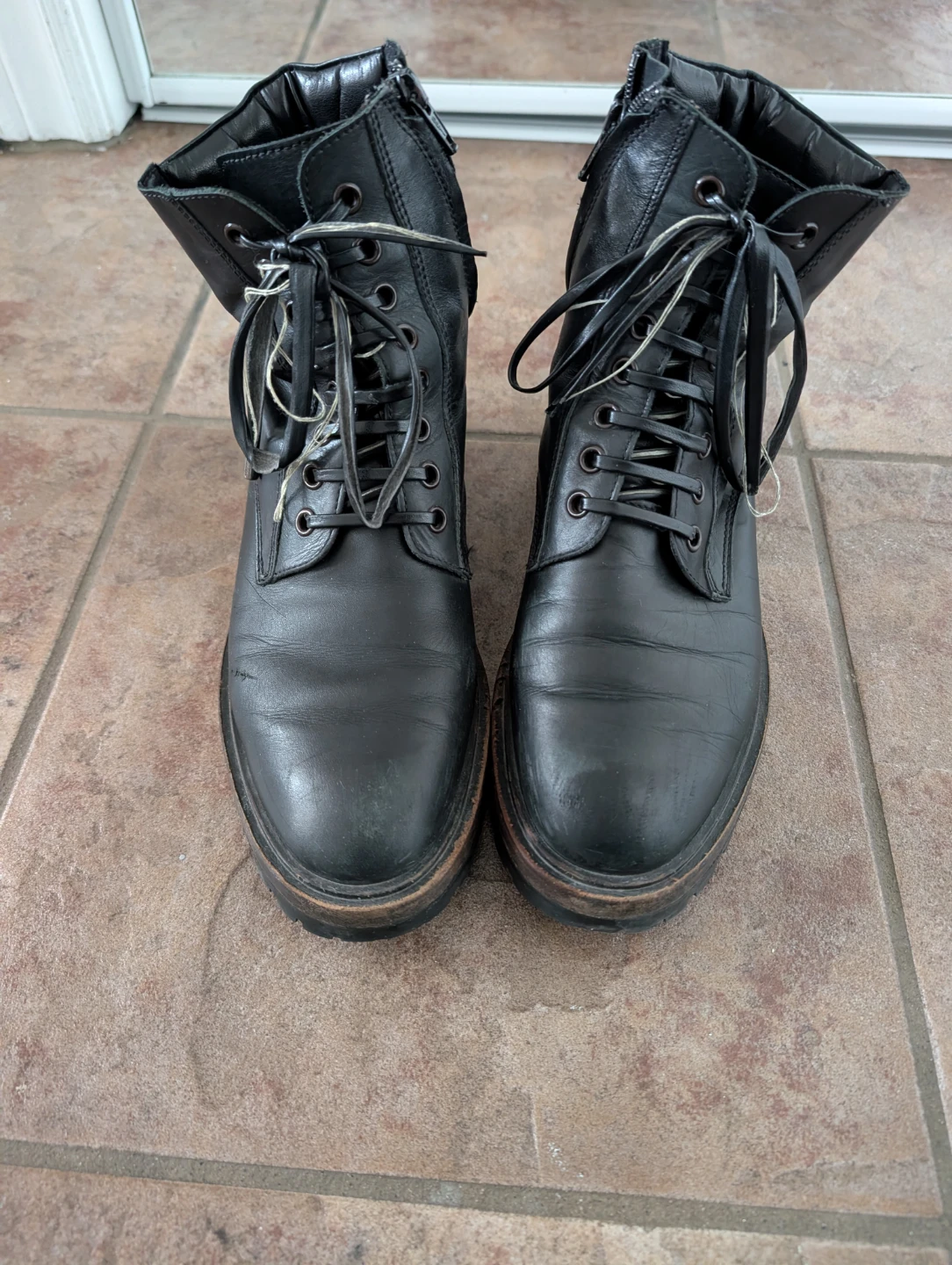 Black Leather Ankle Boots