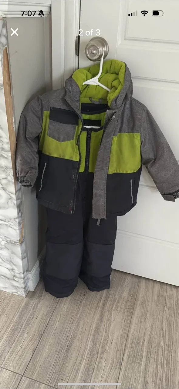 George 3T Snowsuit - Green & Black