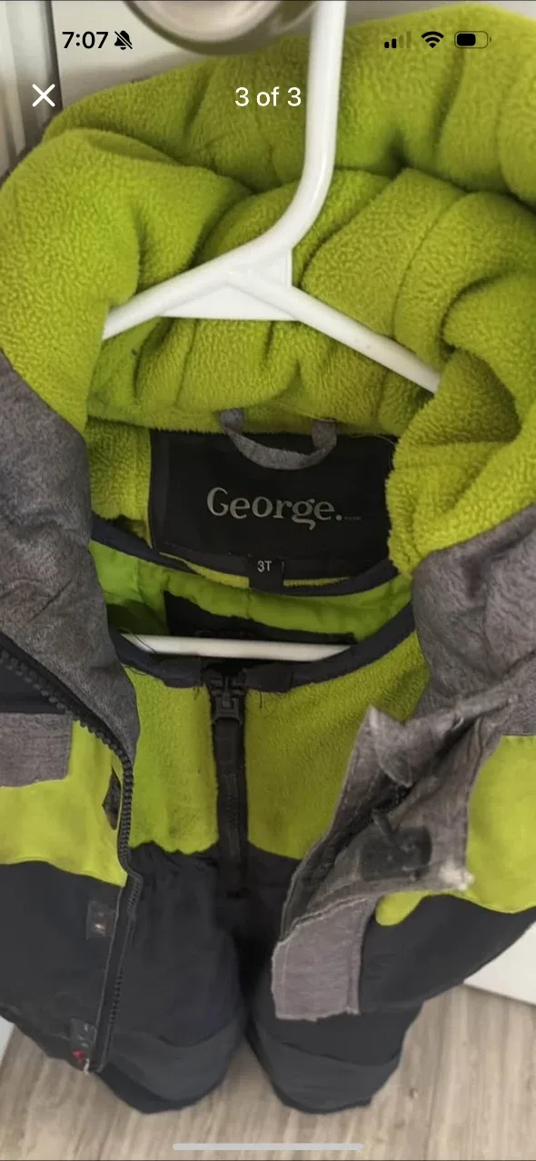 George 3T Snowsuit - Green & Black image indicator(2)