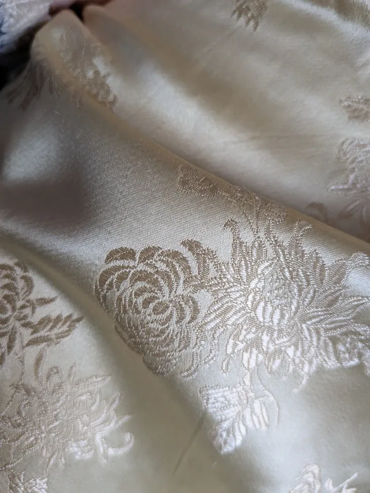 Hand made Vintage light gold Floral Dress sz Small/Medium image indicator(10)