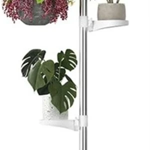Hershii® Tension Pole Plant Shelving Unit - 1 Hook - 3 Trays