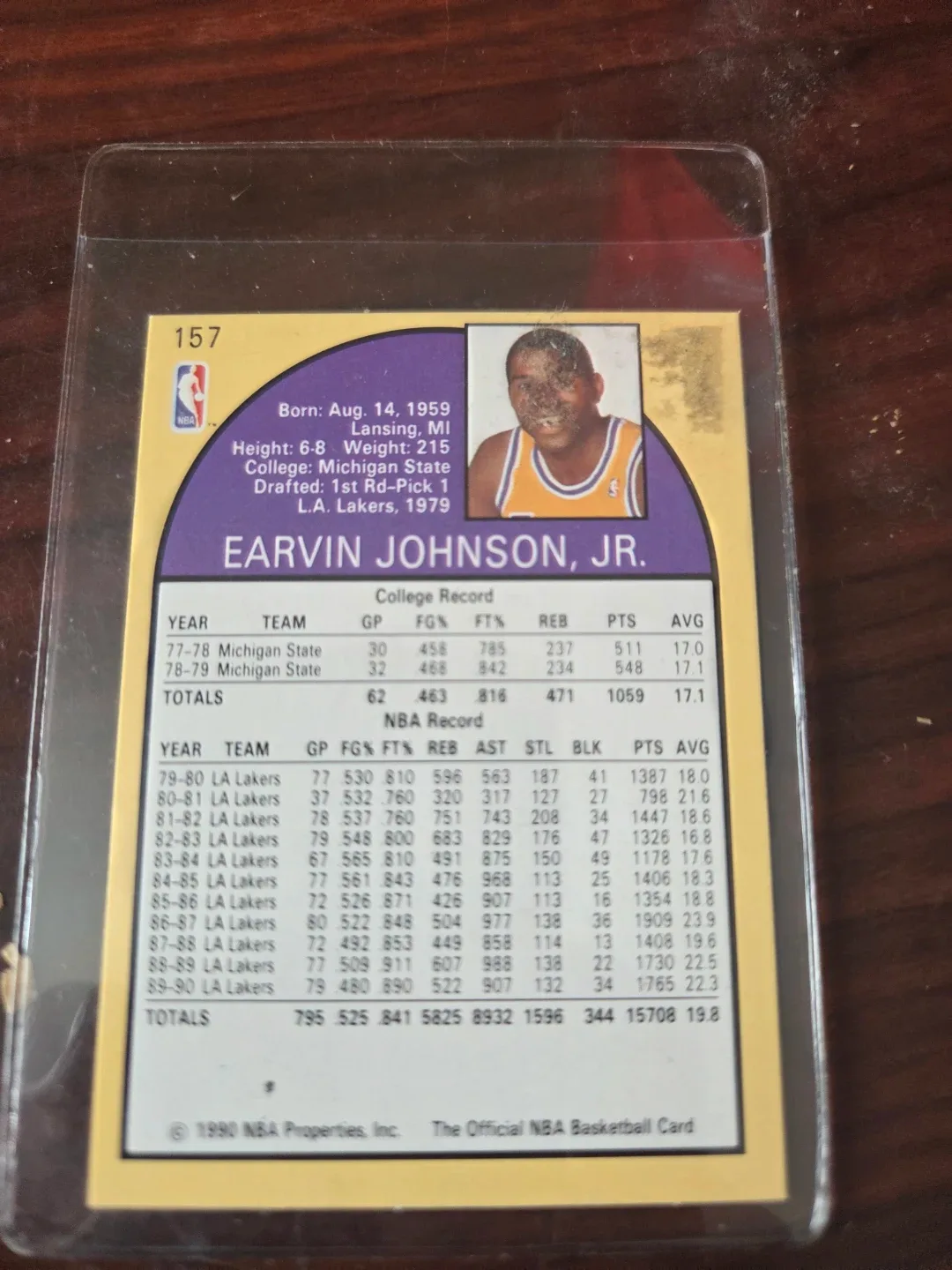 Magic Johnson NBA Hoops Trading Card image indicator(2)