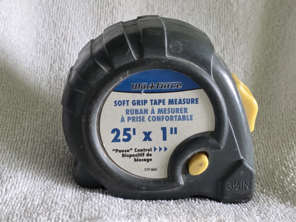 WorkForce 25' x 1" Soft Grip Tape Measure