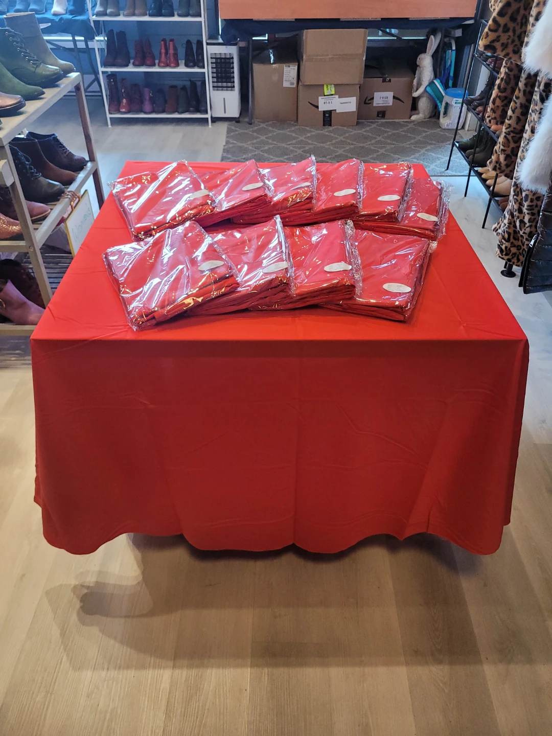 Red Polyester Tablecloth (90 inch Round) - NEW!!!