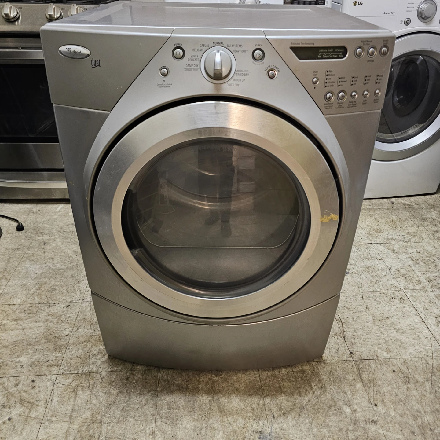 Whirlpool Duet Front Load Electric Dryer - Silver