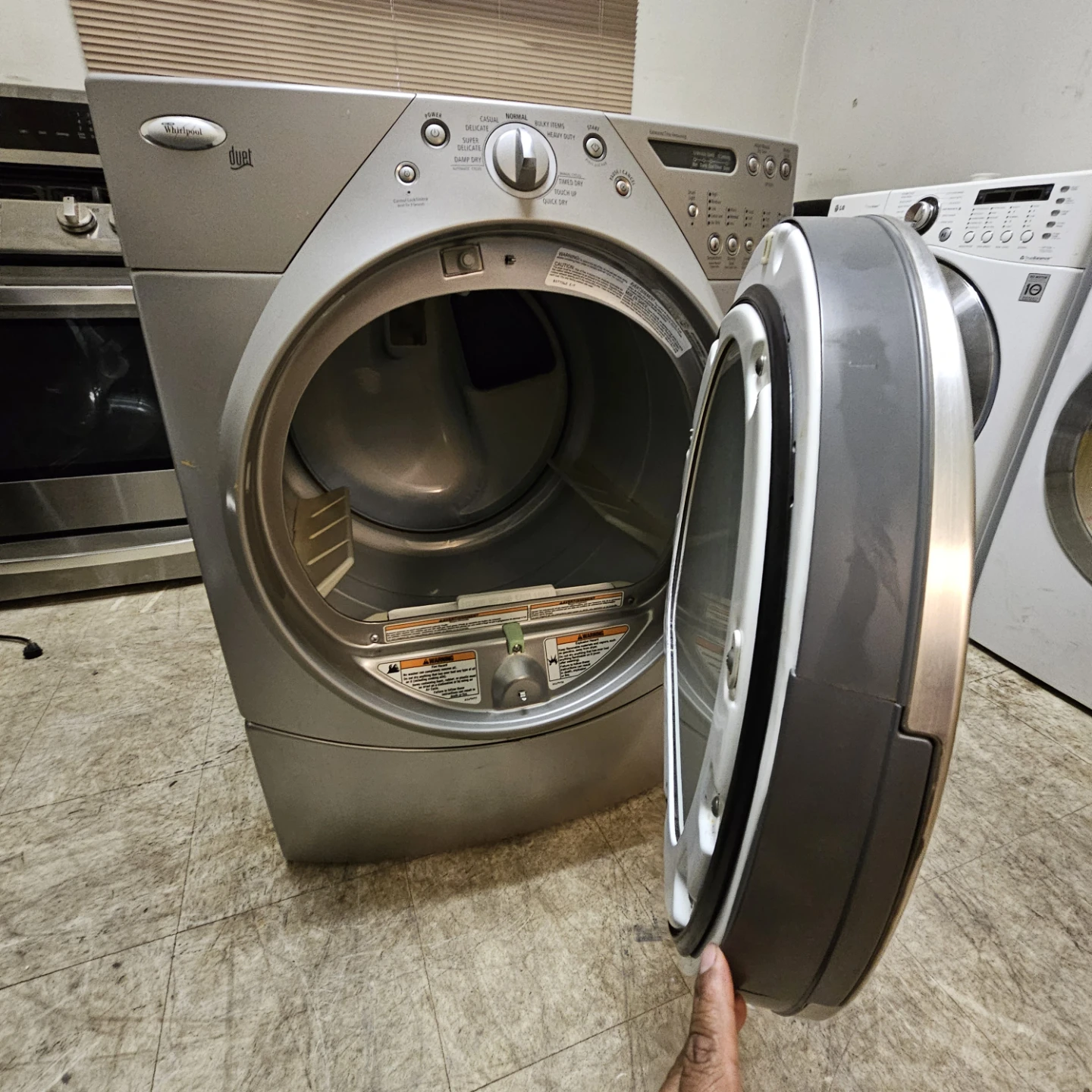 Whirlpool Duet Front Load Electric Dryer - Silver - photo 3