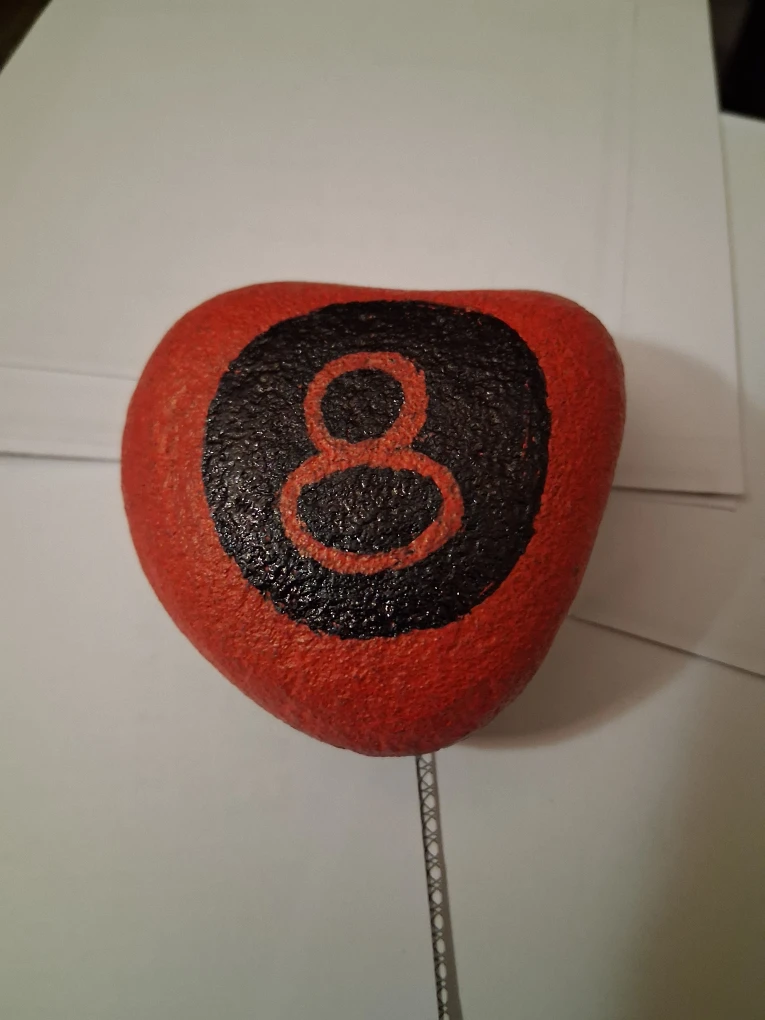 Painted Rock - 8 Ball Design - photo 2