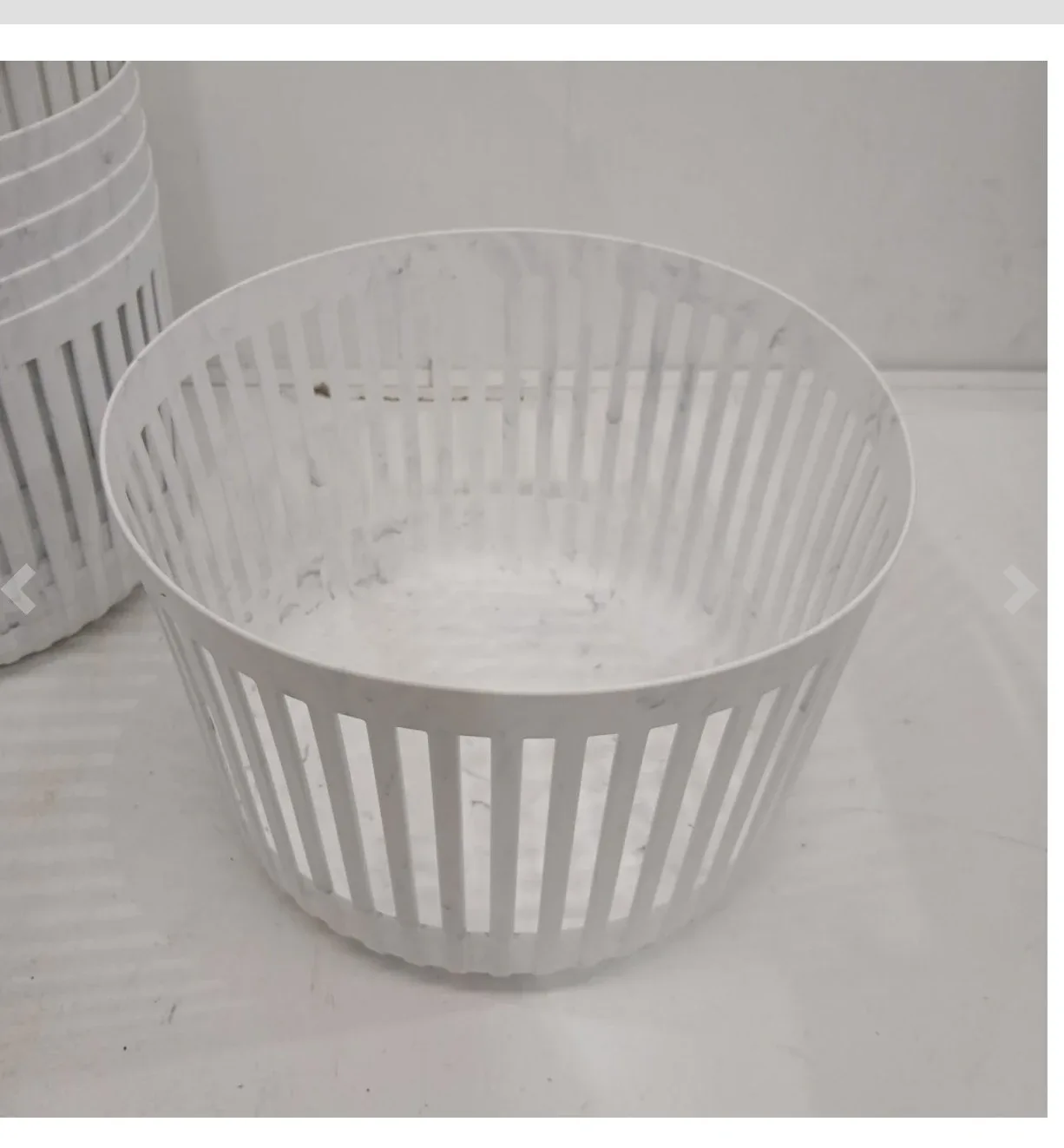 ANKYO Round Storage Baskets - Large, Marble White image indicator(3)