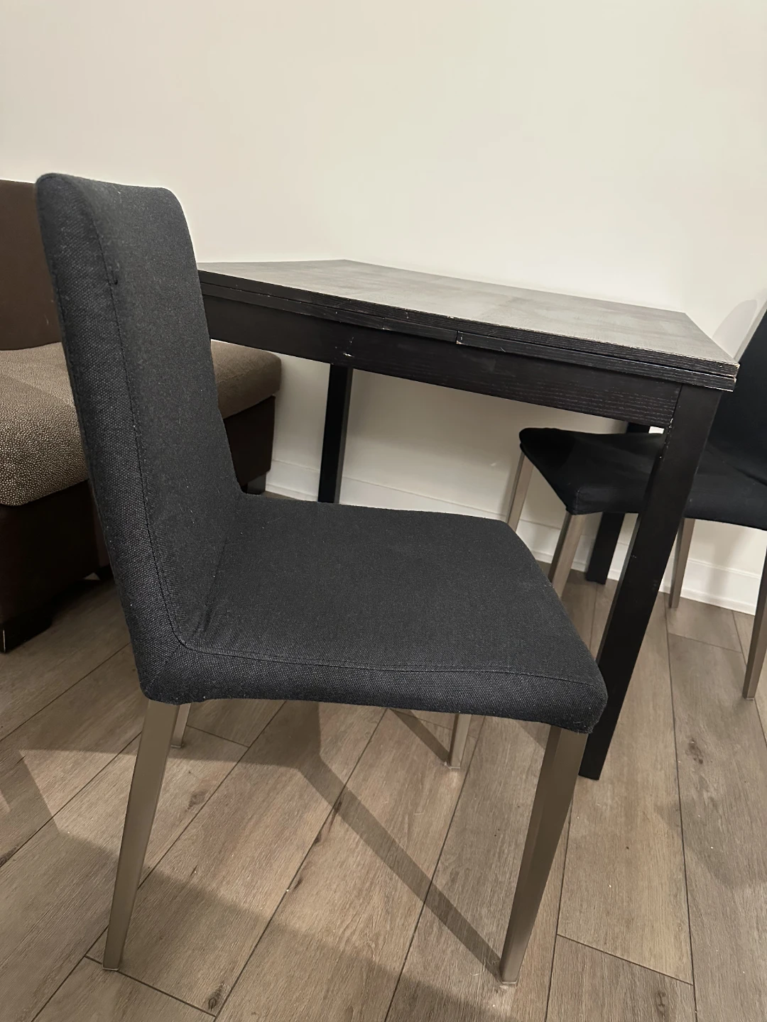 Dark-brown Dining Table with 2 Chairs - move out sale - photo 4
