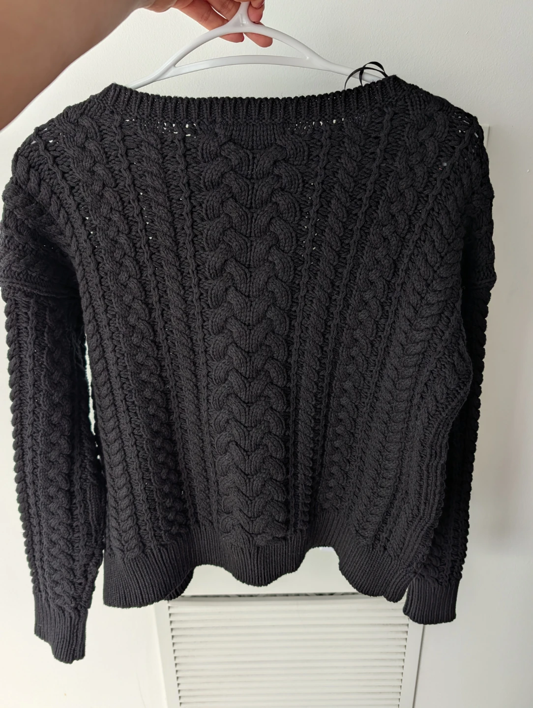 Ralph Lauren Black Cable Knit Sweater - Size S