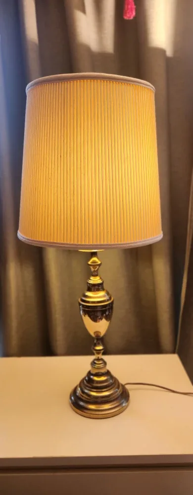 Vintage Table Lamp with Gold Base