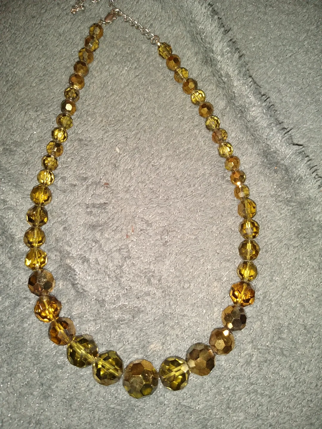 Vintage Sherman Swarovski crystal bead necklace