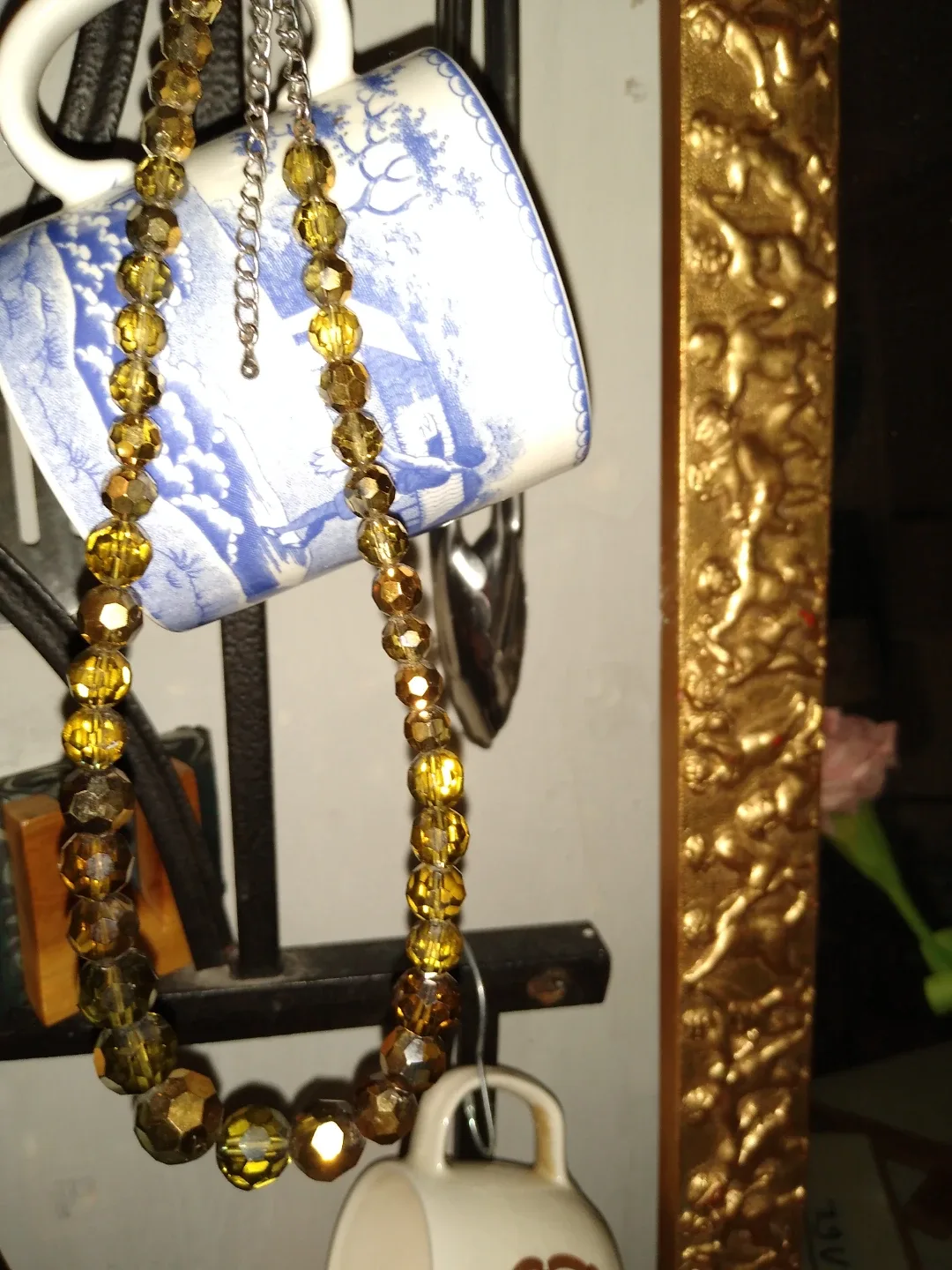 Vintage Sherman Swarovski crystal bead necklace image indicator(2)